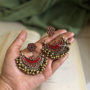 FIRGUN AFGHAN CHANDBALI - RED