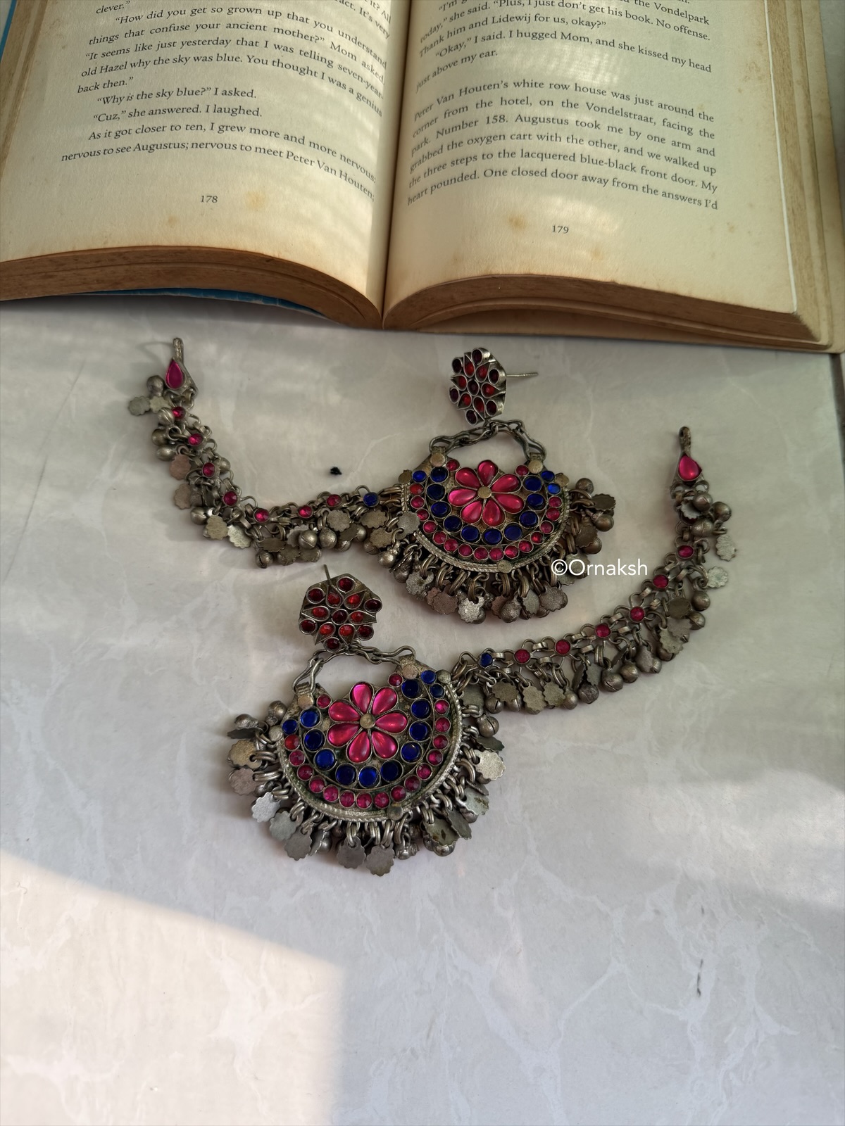 AFREENA AFGHAN EARRINGS WITH KAANCHAIN - Image 2