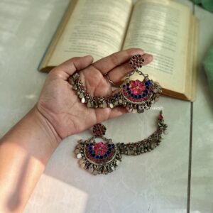 AFREENA AFGHAN EARRINGS WITH KAANCHAIN
